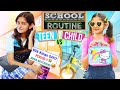 Morning SCHOOL ROUTINE - Teen vs Kids | Bachpan Ki Yaadein - Q &amp; A | MyMissAnand