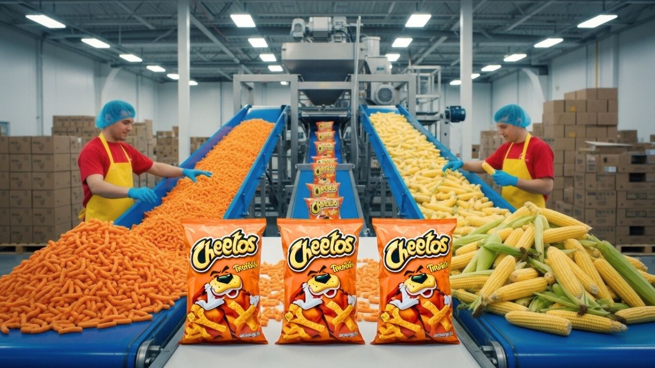 CÓMO se FABRICAN los CHEETOS de QUESO 🧀 | Producción masiva en fábricas gigantes
