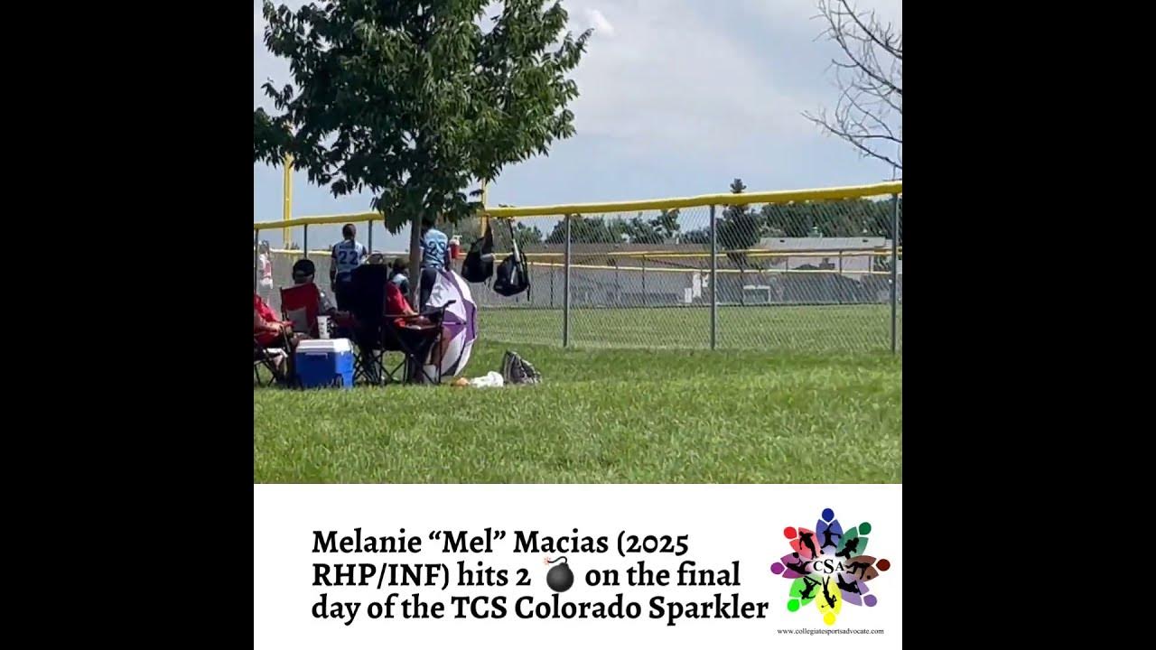 Melanie “Mel” Macias (2025 RHP/INF) hits 2 💣 on the final day of the
