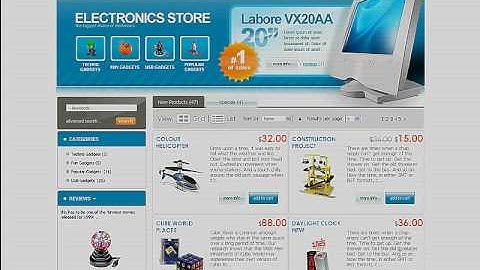 Electronics store osCommerce template