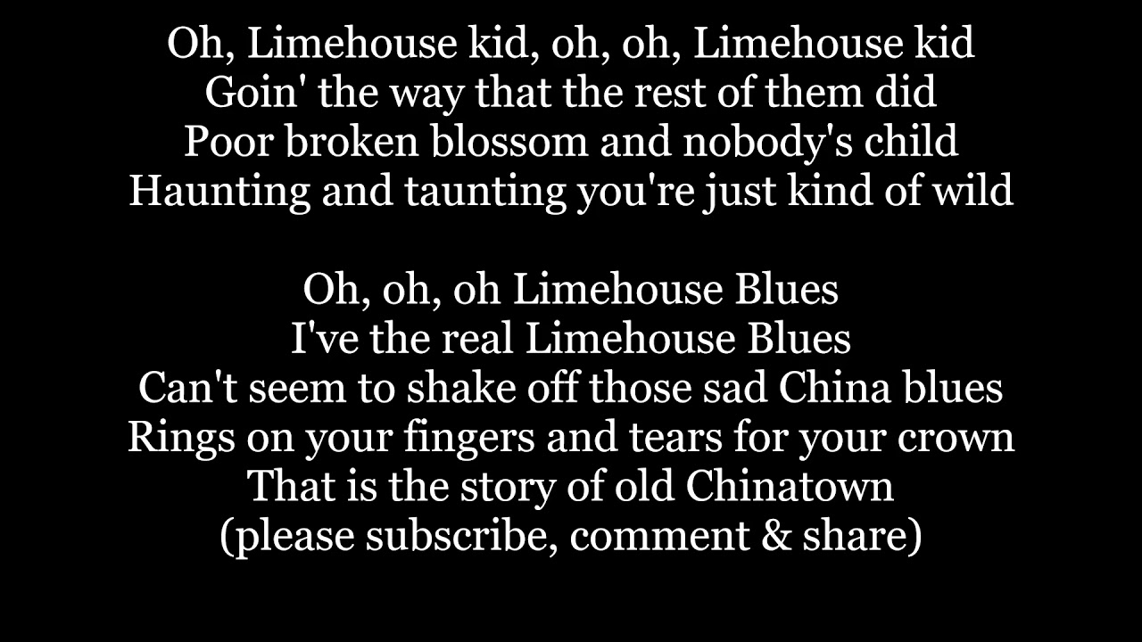 Limehouse Blues, 1922, Ziegfeld Follies, Lyrics Words trending sing