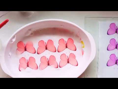 Borboletas 3D de tecido, como deixar  o tecido durinho.