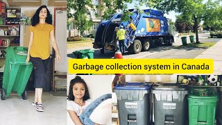 ಕೆನಡಾದಲ್ಲಿ ಕಸ ಬಿಸಾಡುವ  ವಿದಾನ ಹೇಗೆ Garbage collection day in Canada/Garbage Truck Guía