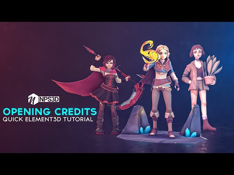 |Opening Credits |Quick Tutorial Inside Element 3D | After Effects | Nps3D | 2020