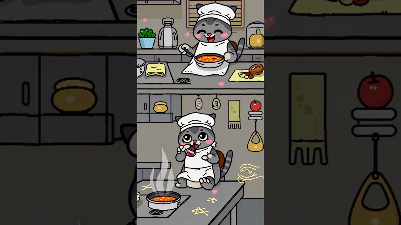 Chef Cat Cooks and Enjoys Delicious Curry!