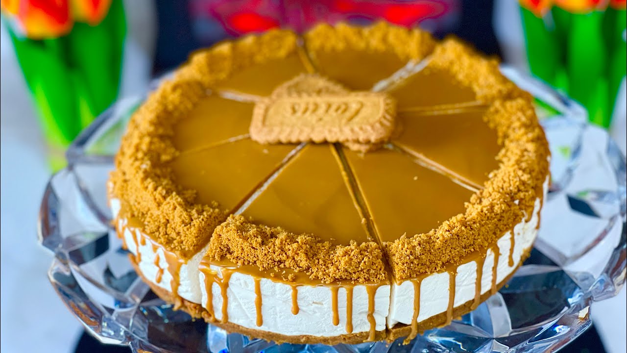 تشيز كيك اللوتس بدون جبنة رح تنصدموا من الطعم روعةةةة 💞 lotus cheesecake without cheese