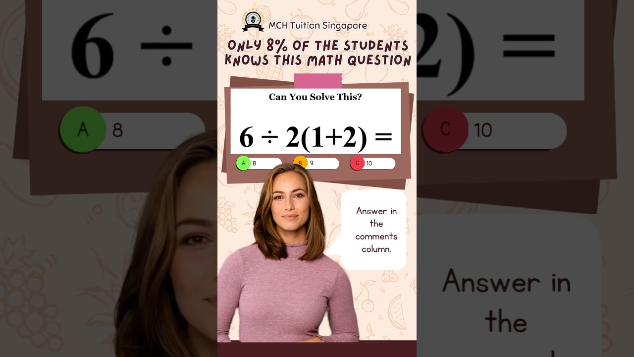 Do you know the answer to this viral math question?#Singapore #Tuition #Education #quiz #math #tutor