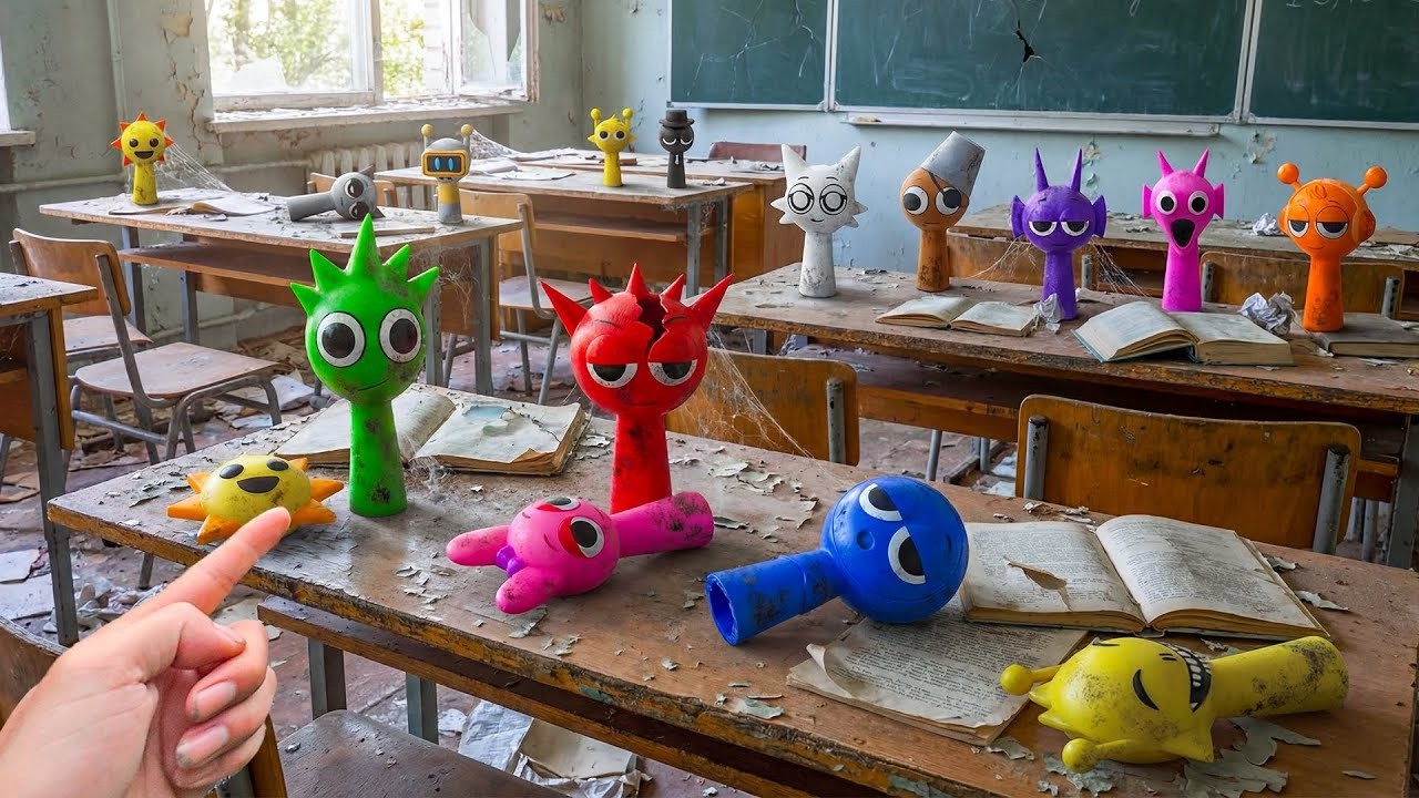 Explore the abandoned classroom to hunt for Sprunki?