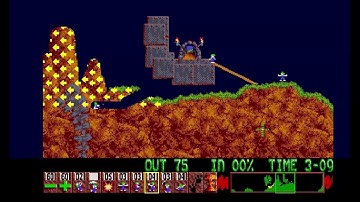 Lemmings Tricky Level 27 Walkthrough Amiga