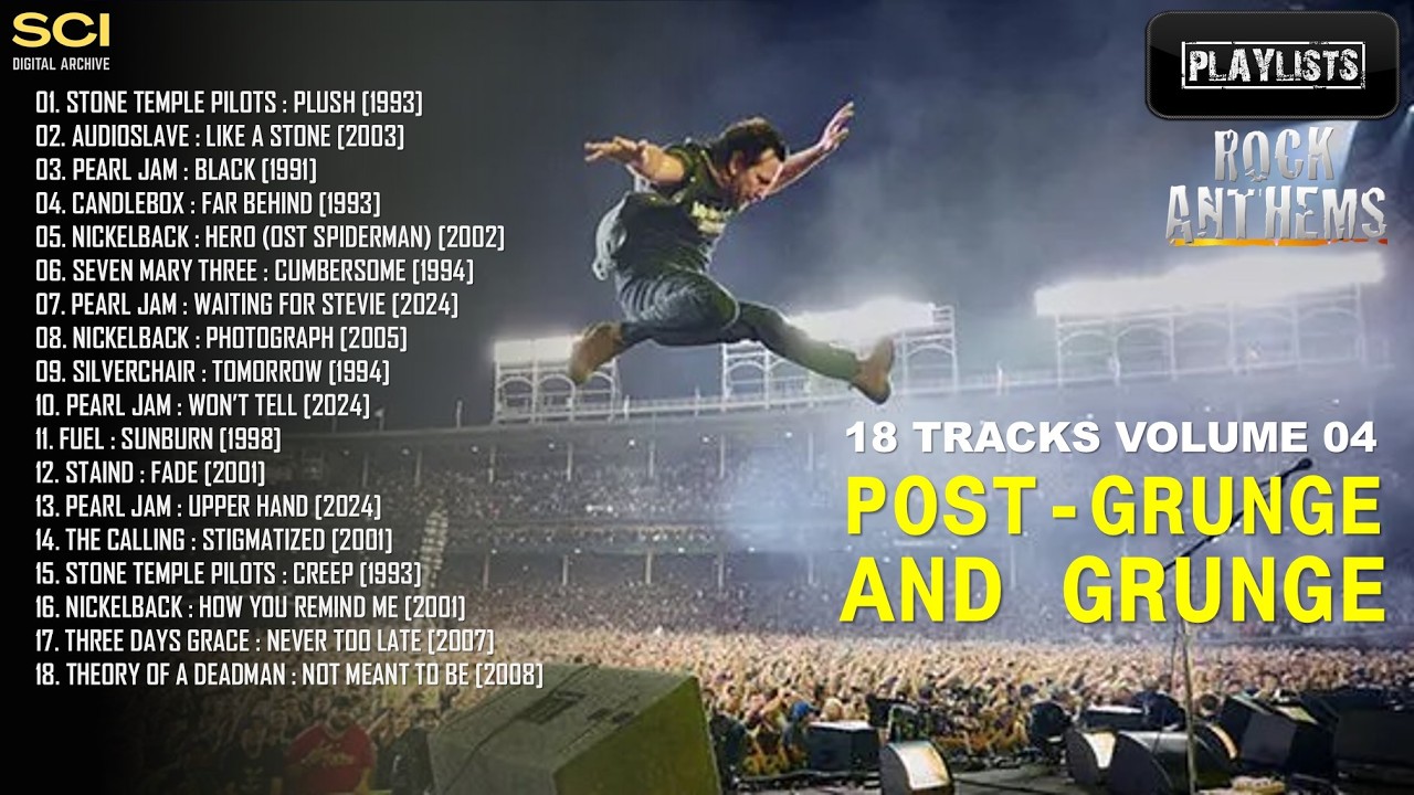 BEST OF POST-GRUNGE AND GRUNGE ROCK OF VARIOUS ARTISTS / 18 TRACKS PLAYLIST VOLUME 04 [with lyrics]