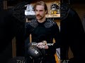 Stuart Skinner gets the postgame helmet 👏 #NHL #penguins #hockey