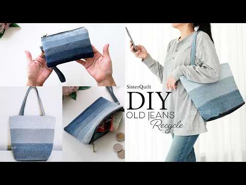 How to make recycled denim bag | sewing | easy | tutorial#online #handmade #bag #DIY  #tutorial