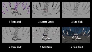 How I animate Muzans 8 tentacles scene [2D Animation Process] @SLHAnimation