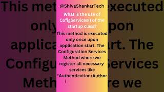 What is the use of Configservice() in Asp.Net Core Application? @ShivaShankarTech #dotnet #csharp