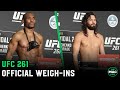 UFC 261: Kamaru Usman vs. Jorge Masvidal Official Weigh-Ins Main Card