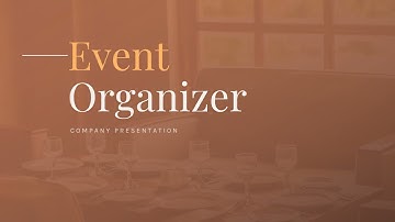 Event Organizer - Professional Video Presentation