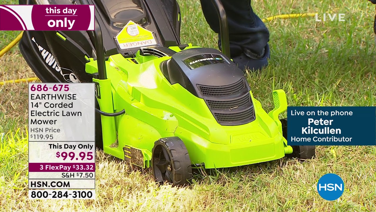 EARTHWISE 14" Corded Electric Lawn Mower - YouTube