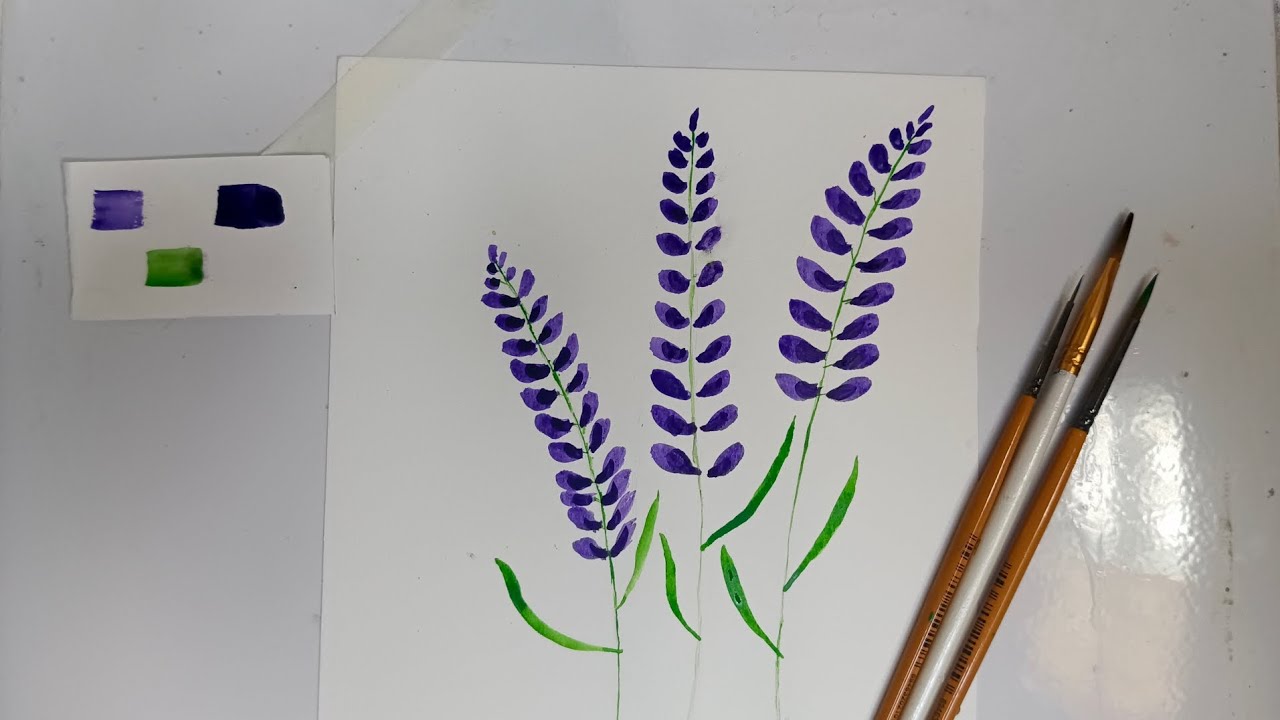 Day 3 How to paint lavender/ 7 days challenge 