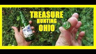 Treasure Hunting A Dump - VINTAGE MARBLES - Bottle Digging - Antiques - Trash Picking - Token -