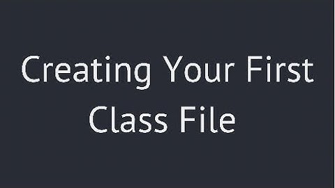 [Java Spring Boot] Creating Class File