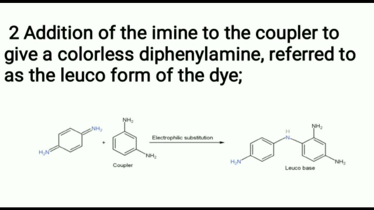 Chemistry of Paraphenylene diamine based hair dye. YouTube