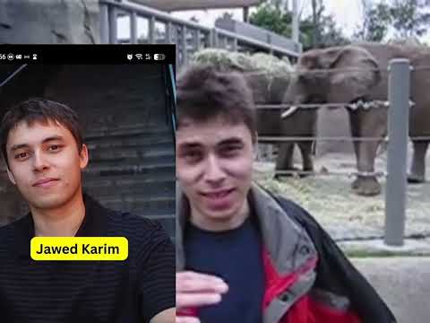 Me at the zoo World's first YouTube video: upload: jawed Karim ; title :Me at the zoo -  Me at the zoo World's first YouTube video: upload: jawed Karim ; title :Me at the zoo