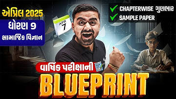 Std 9 SS Final Exam Blueprint 2025 | With Sample Paper & Chapterwise ગુણભાર
