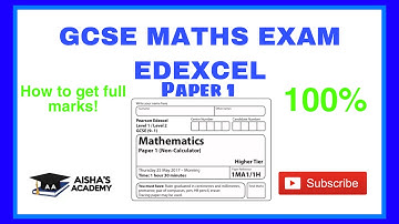 GCSE HIGHER MATHS EDEXCEL PAPER 1 JUNE 2017 | Walkthrough and Written Solutions