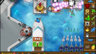 Bloons Tower Defense 5 Dockside Hard Rounds 1-85 No Lives Lost NLL