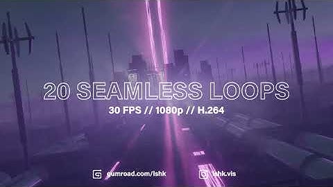 Synthwave VJ Loops - Visual Pack #1 (Trailer)