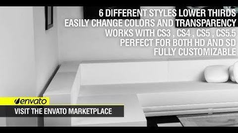 Clean And Simple Lower Thirds (After Effects Template)