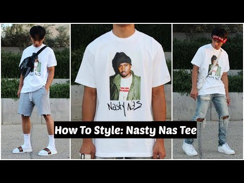 How To Style: Supreme FW17 Nasty Nas Tee (GIVEAWAY WINNER) - YouTube