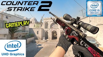 Counter Strike 2 Gameplay on i5-8250U, Intel UHD Graphics 620