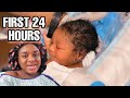 NEWBORNS FIRST 24 HOURS OF LIFE || Bringing Baby home from the hospital