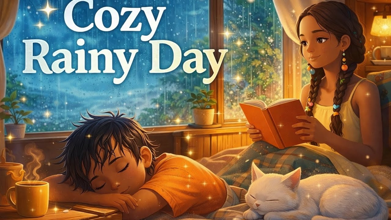 A Rainy Day in Our Mobile Home 🌧️ | Cozy Ghibli-Style Moments ...