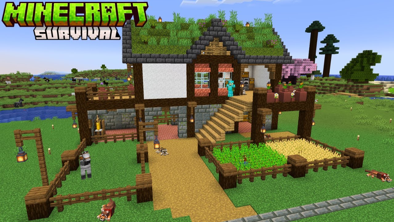 The BEST Starter House EVER - 1.21 Survival Minecraft Series: EP3 - YouTube