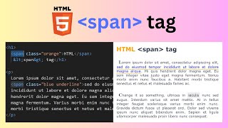 HTML span tag - with CSS and JavaScript