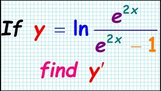How to differentiate ln (e^2x/( e^x-1) Derivative Differentiation Collection Chain Rule CR9 AP Calc