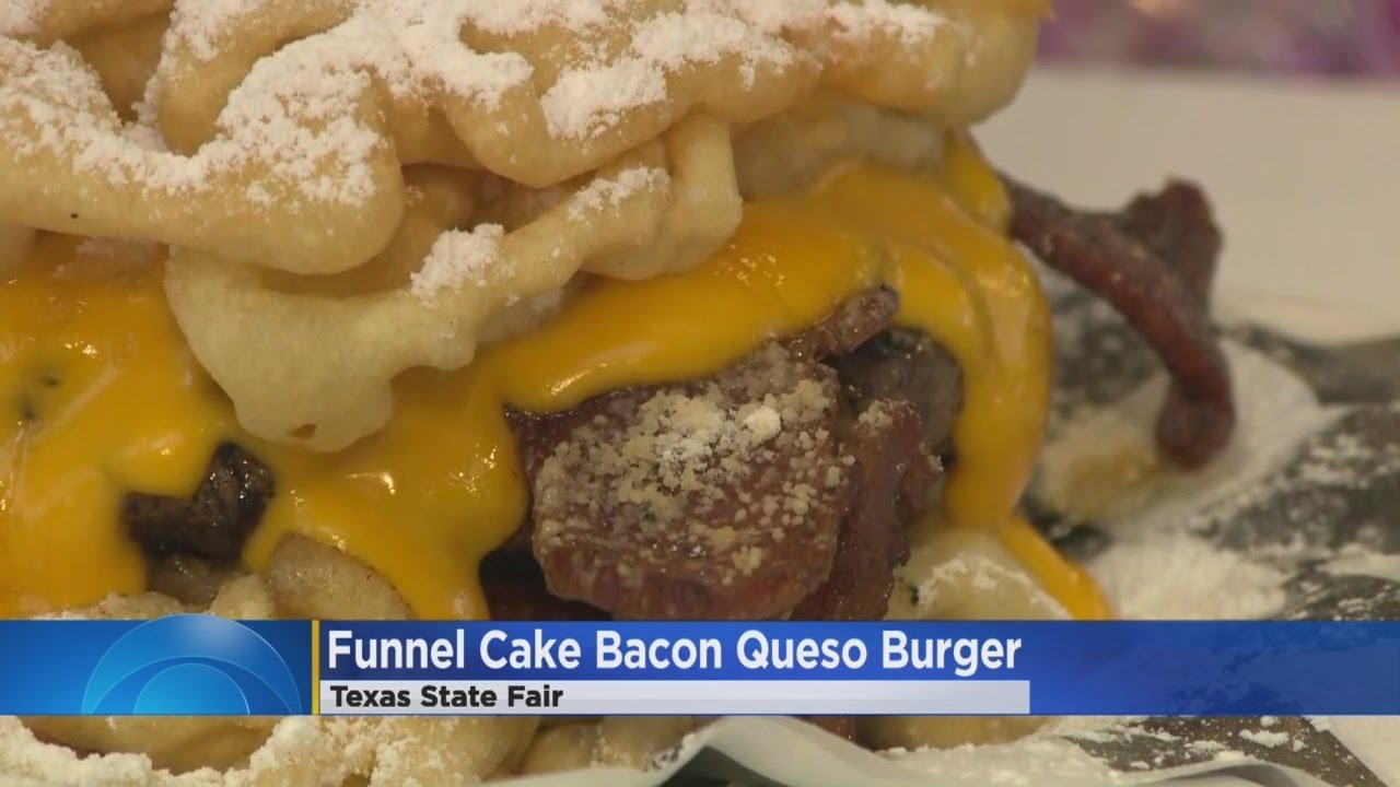 Only In Texas DeepFried Soup & A Funnel Cake Burger YouTube