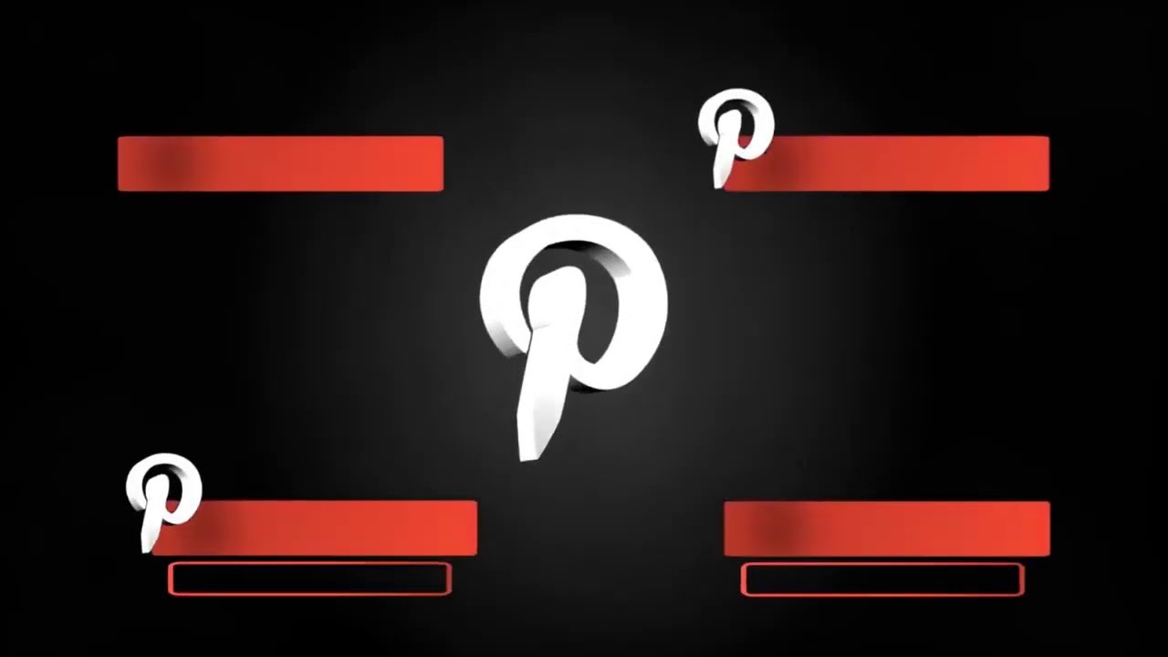 Pinterest Logo And Lower Thirds Green Screen