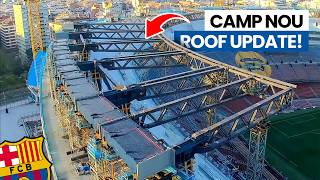Camp Nou Update - April 2026 | Roof Barely Started! - Locker Rooms Nearly Done