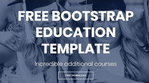 Bootstrap Education Template - Free HTML Website Templates