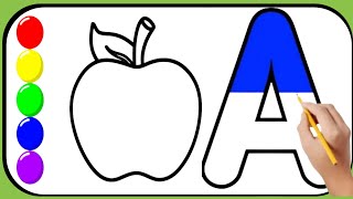 Abcd Song,A For Apple,How To Draw A For Apple,Abcd Rhymes,Write Alphabet,Phonics Sound Aftab