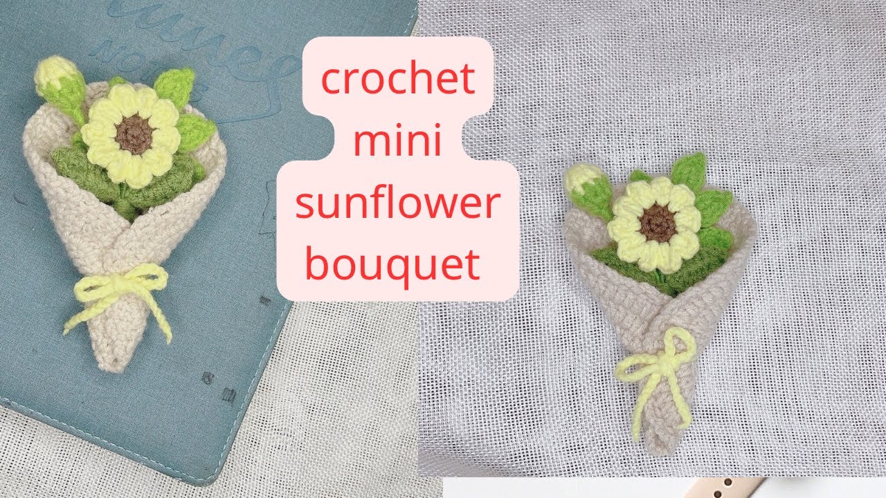 How to Crochet a Mini Sunflower Bouquet 🌻 | Cách móc bó hoa hướng dương ...