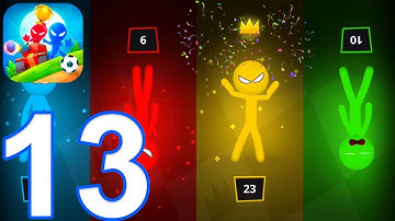 Stickman Party - Gameplay Part 13 Tournament Mode 1 2 3 4 Players Free Random MiniGames Update