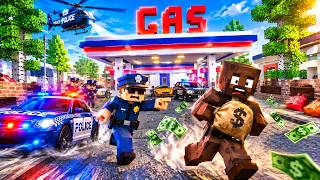 SCHOOL PARTY CRAFT — GAS STATION ROBBERY! MASSIVE POLICE CHASE BEGINS! screenshot 2
