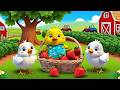 Three Little Chicks Pick Strawberries | Funny and Fun Kids Nursery Rhyme Animation