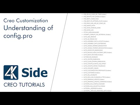 Creo personnalisation # Part1 - compréhension de config.pro | Creo Tutorial
