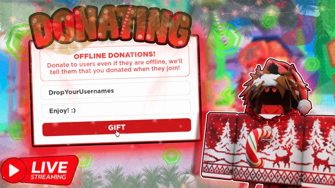 🔴MERRY CHRISTMAS! & ROBUX GIVEAWAY!💸 | GAMES | (💬TTS ON ) 📌TRYING TO ...
