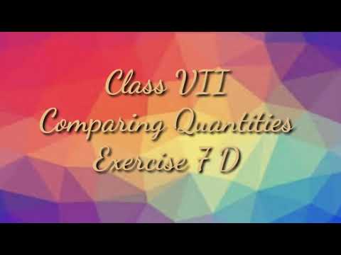 Class 7 : Comparing Quantities : Increase or Decrease Percentage